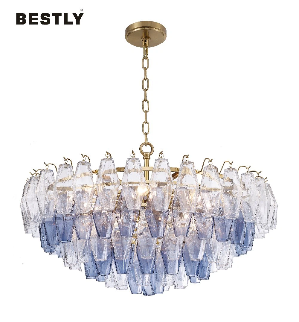 Modernus dvigubo tono stiklo liustra