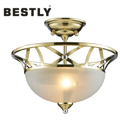 Lubų kalno šviestuvai su matinio stiklo dubeniu aukso apdailoje